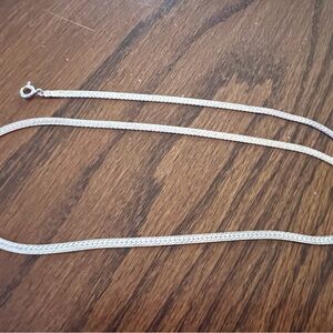 Vintage 20” Sterling Silver 3mm Design Herringbone Chain